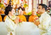 Sau lễ rước dâu, Võ Hạ Trâm cùng chồng làm lễ Hằng Thuận tại chùa Di Lặc