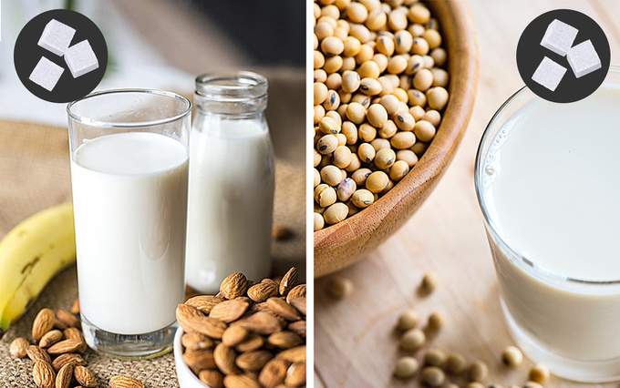 Sữa hạt chứa ít chất béo hơn sữa động vật và đem lại nhiều lợi ích cho cơ thể. Tuy nhiên, sữa hạt đóng hộp cũng chứa các chất làm ngọt, phụ gia khiến lượng calo của chúng không hề thấp. Để không ảnh hưởng đến vóc dáng, bạn có thể tự làm sữa hạt từ hạnh nhân tươi, đậu đen…