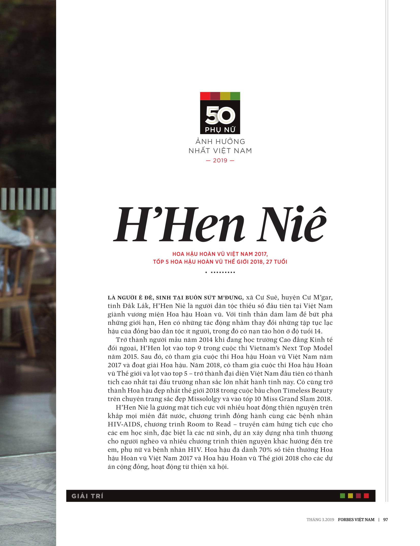 H’Hen Niê - Tap chi Forbes Vietnam