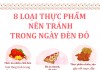 8 thực phẩm nên tránh trong ngày đèn đỏ để giảm nổi mụn, đau bụng