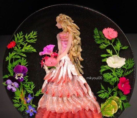Người đàn ông Nhật biến sashimi thành tranh 3D đẹp không nỡ ăn