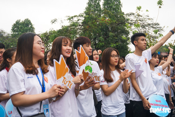 Ngày hội còn nhận được sự hưởng ứng của đông đảo các bạn trẻ trên địa bàn TP Hà Nội - Ảnh: NGUYỄN HIỀN