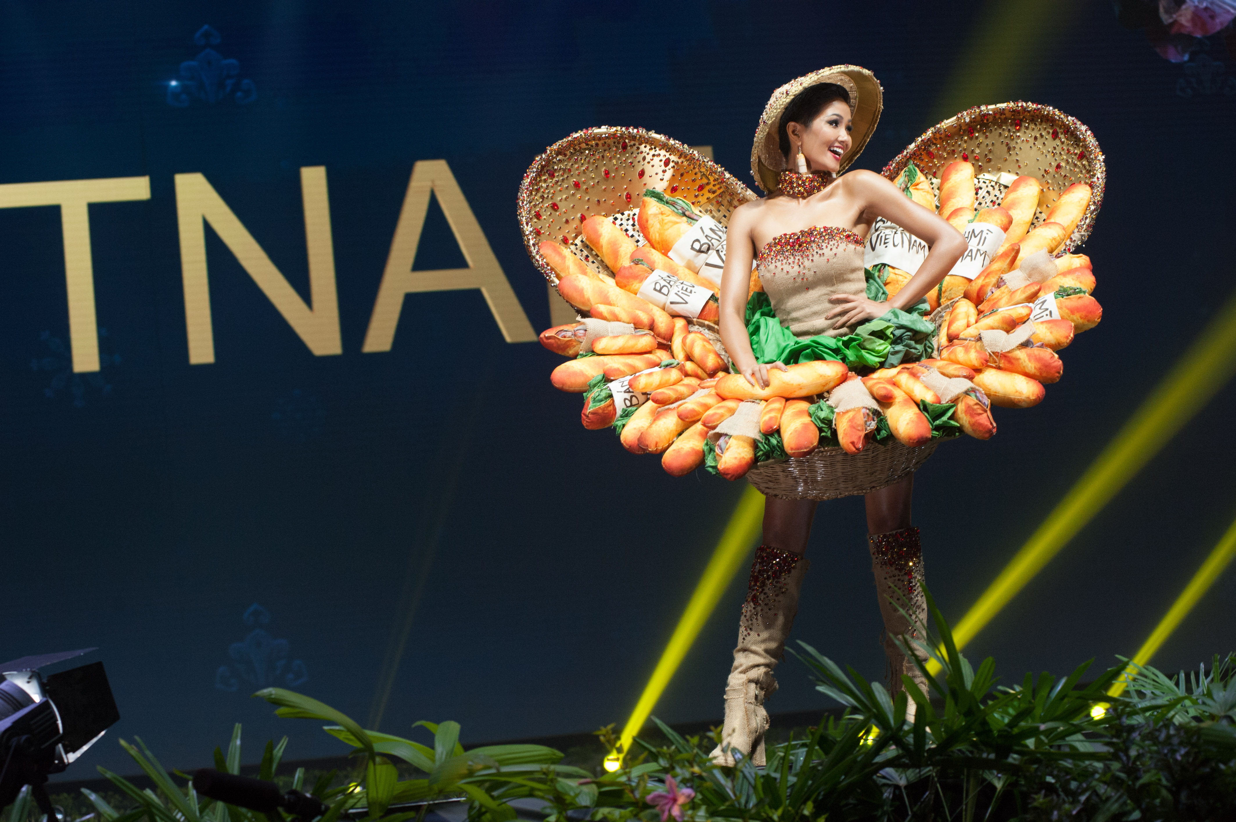 H'Hen Nie, Miss Vietnam 2018 on stage during the National Costume Show, an international tradition where contestants display an authentic costume of choice that best represents the culture of their home country, on December 10th at Nongnooch Pattaya International Convention Exhibition (NICE). The Miss Universe contestants are touring, filming, rehearsing and preparing to compete for the Miss Universe crown in Bangkok, Thailand. Tune in to the FOX telecast at 7:00 PM ET live/PT tape-delayed on Sunday, December 16, 2018 from the IMPACT Arena in Bangkok, Thailand to see who will become the next Miss Universe. HO/The Miss Universe Organization