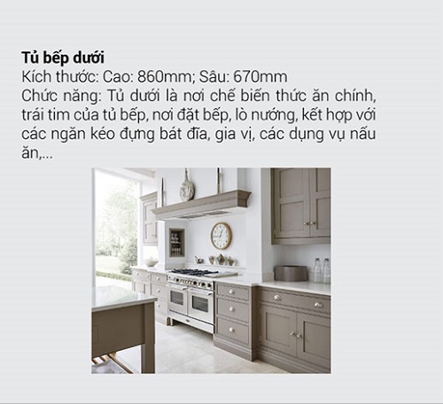 8.10 Kích thước tiêu chuẩn và chức năng chính của tủ bếp mà bạn muốn biết2