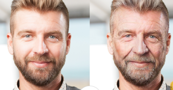 Tính năng tạo ra khuôn mặt "già" của FaceApp dựa trên ảnh gốc - Ảnh: FaceApp