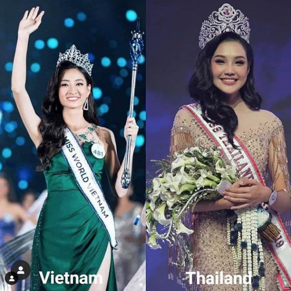 So sánh nhan sắc hai Tân Hoa hậu Thế giới khu vực Đông Nam Á.