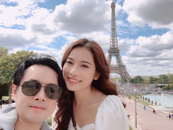 Vợ chồng Dương Khắc Linh tiếp tục tận hưởng kỳ nghỉ hậu đám cưới tại Pháp