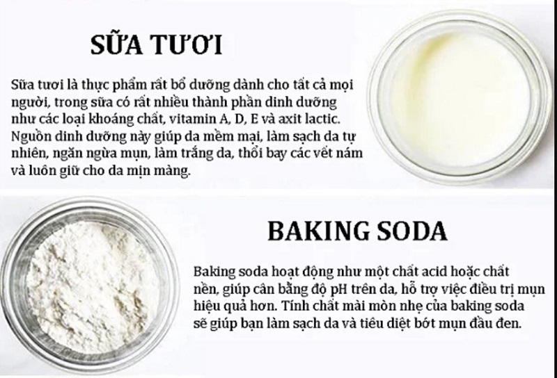 Baking soda và sữa tươi được ví von là "chuyên gia sắc đẹp"