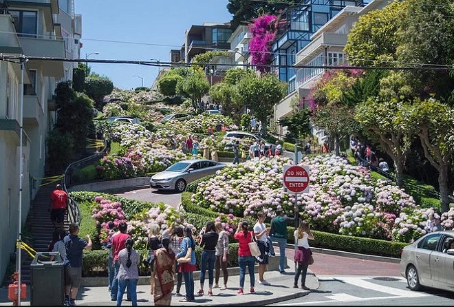 Trải dài từ đông Presidio đến đại lộ The Embarcadero, qua nhiều tuyến phố nhưng đoạn đường đẹp chỉ kéo dài tầm 400 m, nằm ở đồi Russia. Với thiết kế quanh co hình zig zag nhằm giảm tốc khi lái xe ở con dốc nghiêng 27 độ, nó được xem là một trong những con đường ngoằn ngoèo nhất thế giới.