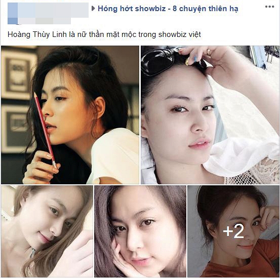 Hoàng Thùy Linh được fan khen ngợi là "Nữ thần mặt mộc trong showbiz Việt".