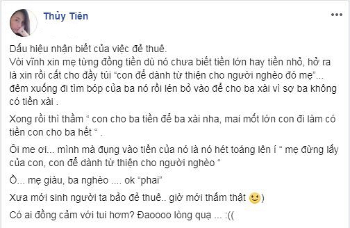 Thủy Tiên 'đau lòng' vì con gái vòi vĩnh từng đồng tiền của mẹ, bỏ tiền vào ví cho ba xài3