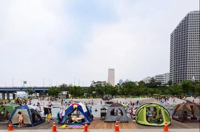 Cắm trại ở công viên Yeouido