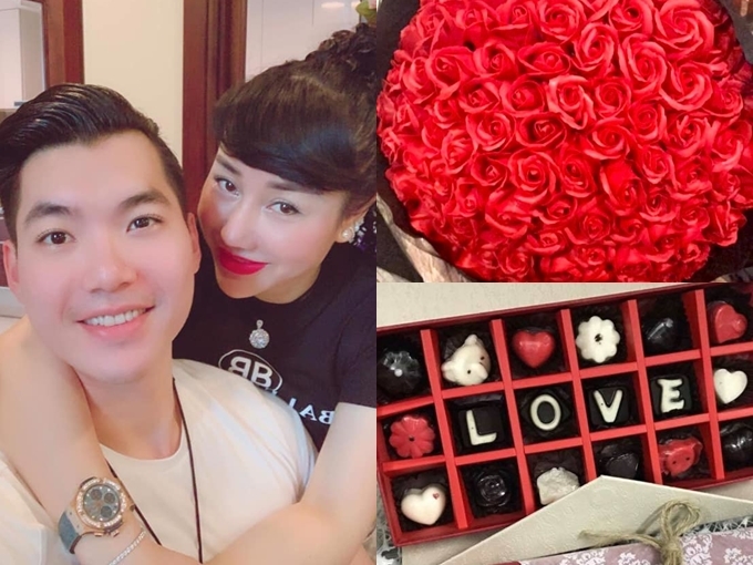 Thu Huyền khiến nhiều người ghen tỵ khi khoe quà là hoa hồng và socola được chồng trẻ tặng ngày Valentine 2019. Trương Nam Thành cũng cho biết: 'Tôi hài lòng với lựa chọn của mình và biết cách cân đối mọi thứ để hạnh phúc. Từ khi lập gia đình, tôi thấy mình trưởng thành, sống điềm đạm, vững chãi hơn trước. Nếu được lựa chọn một lần nữa, tôi vẫn sẽ lựa chọn người phụ nữ này, cô ấy là một phần không thể thiếu trong cuộc đời tôi'.