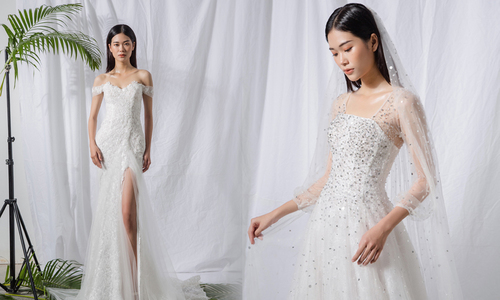 Váy ren gọn gàng cho mùa cưới cuối năm