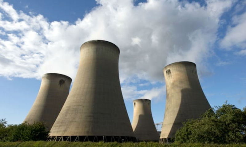 Các tháp làm mát tại nhà máy điện Drax, nơi đang thử nghiệm công nghệ thu giữ carbon.