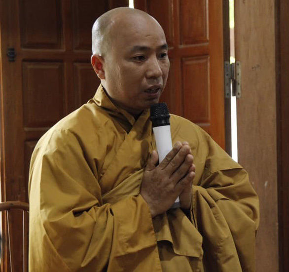 Đại đức Thích Thanh Toàn trong cuộc họp ngày 5-10 - Ảnh: Giáo hội Phật giáo VN tỉnh Vĩnh Phúc