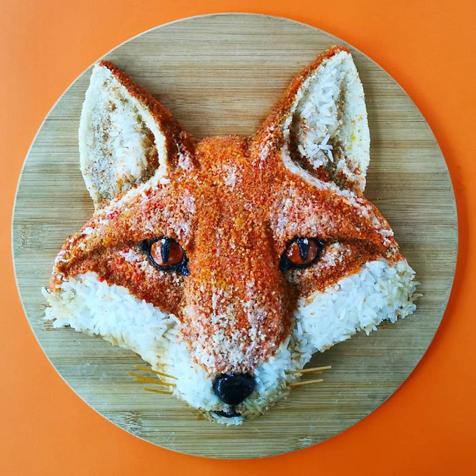 Nghệ thuật tạo hình đĩa thức ăn hình con vật1