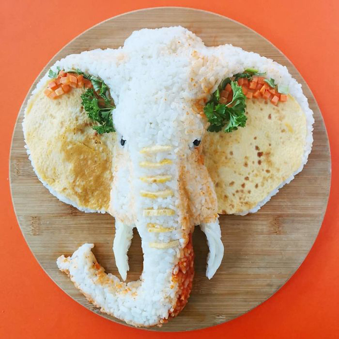 Nghệ thuật tạo hình đĩa thức ăn hình con vật6