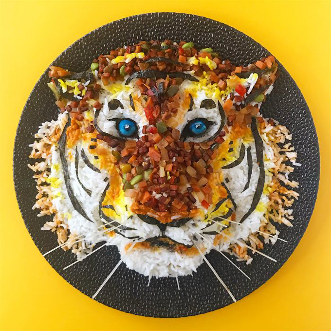 Nghệ thuật tạo hình đĩa thức ăn hình con vật8