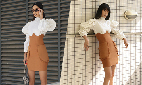 Sao Việt mê váy lưng cao, áo tay bồng