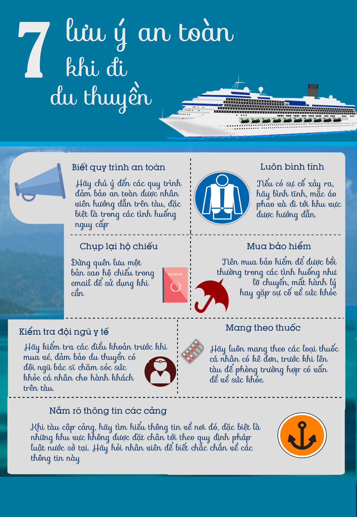 7 lưu ý an toàn khi đi du thuyền