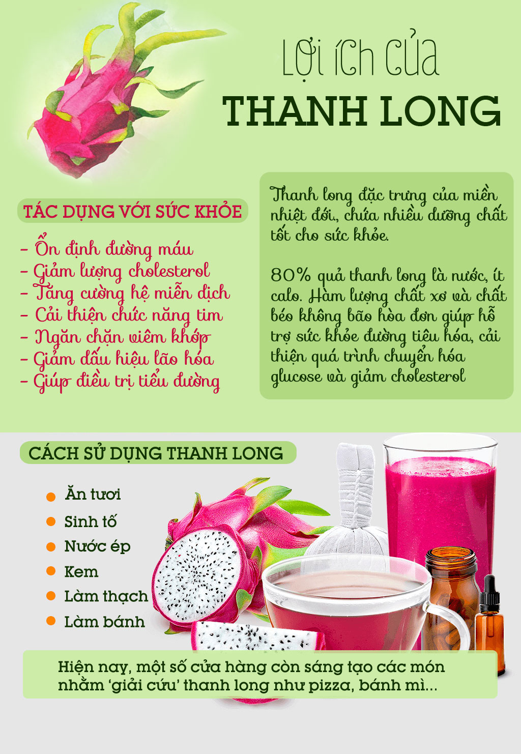 Lợi ích của ăn thanh long