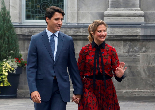 Thủ tướng Trudeau và vợ. Ảnh: Reuters.