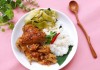 Cánh gà mắm tỏi ăn kèm xôi