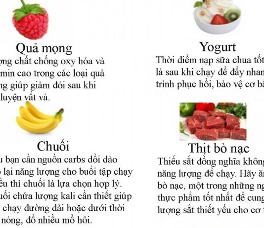 11 thực phẩm tốt cho người chạy bộ
