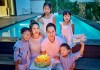 Lý Hải đón tuổi 52 bên vợ con