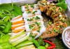 Cá lóc cuốn bánh hỏi