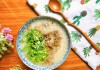 Cháo bò rau răm