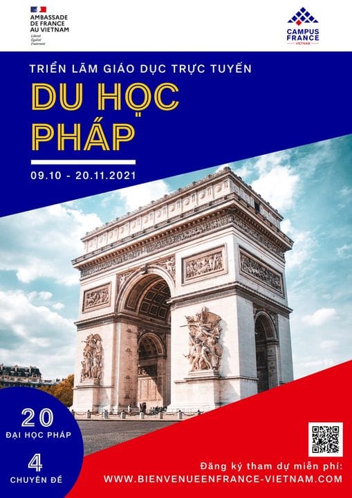 Poster-Triển lãm trực tuyến Giáo dục du học Pháp
