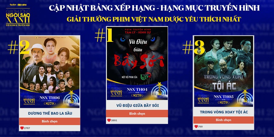 Top 3 phim truyền hình được yêu thích nhất