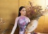 Hoa hậu Phương Nga cuốn hút trong loạt áo dài vẽ tay thủ công của NTK Trung Đinh
