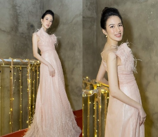 Tuyết Trang diện váy của NTK Hoàng Hải, hóa “nàng thơ” đón sinh nhật tuổi 27