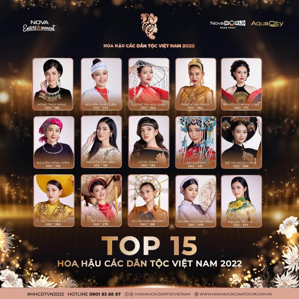 Top 15 Hoa hậu các dân tộc Việt Nam 2022  