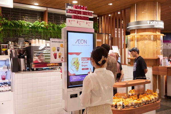 Máy chọn món tự động tại khu vực Delica – AEON Nguyễn Văn Linh giúp khách hàng dễ dàng lựa chọn món ăn và thanh toán nhanh chóng