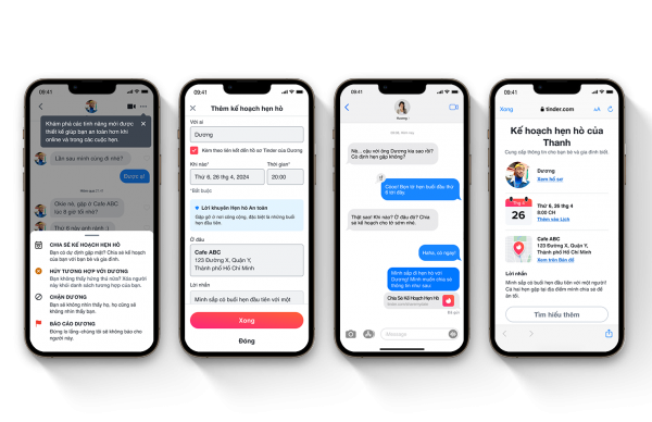 Ảnh tính năng Chia sẻ kế hoạch hẹn hò