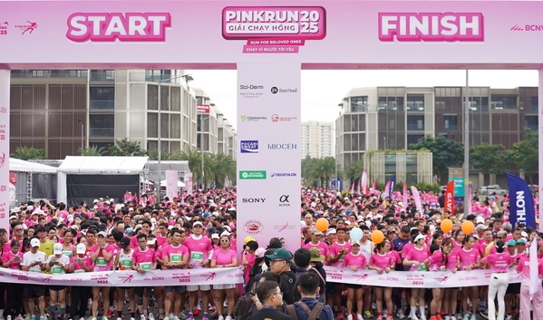 Số lượng người tham gia giải chạy Pink Run năm 2025 khoảng 5000 người