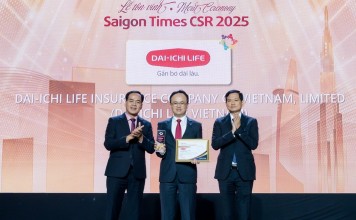 Dai-ichi Life Việt Nam được vinh danh “Doanh nghiệp Vì Cộng đồng – Saigon Times CSR”