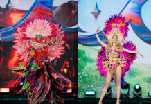 Thí sinh Miss Cosmo 2025 rực rỡ sắc màu Carnival Costume tại Lễ hội Trà Quốc tế 2025