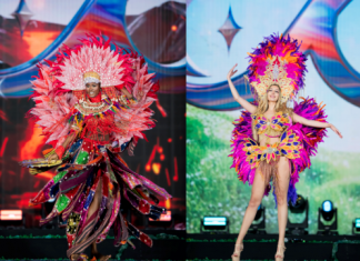 Thí sinh Miss Cosmo 2025 rực rỡ sắc màu Carnival Costume tại Lễ hội Trà Quốc tế 2025